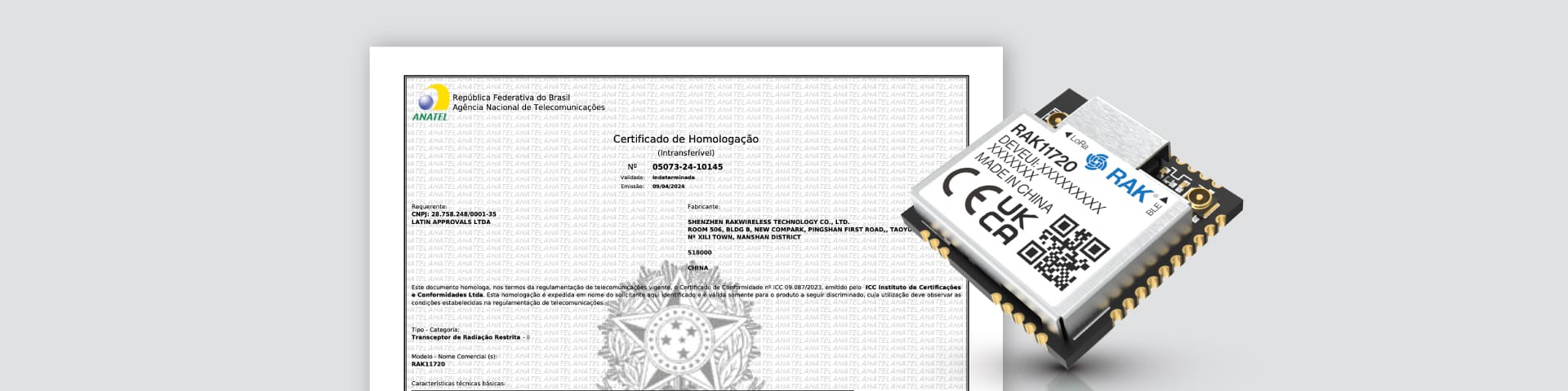 RAK11720 Module is Now ANATEL-certified
