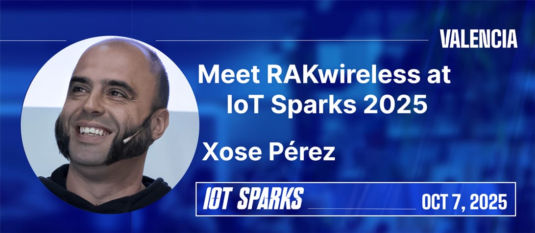RAKwireless joins IoT Sparks 2025 in Valencia to showcase WisBlock tech and connect with LPWAN innovators.