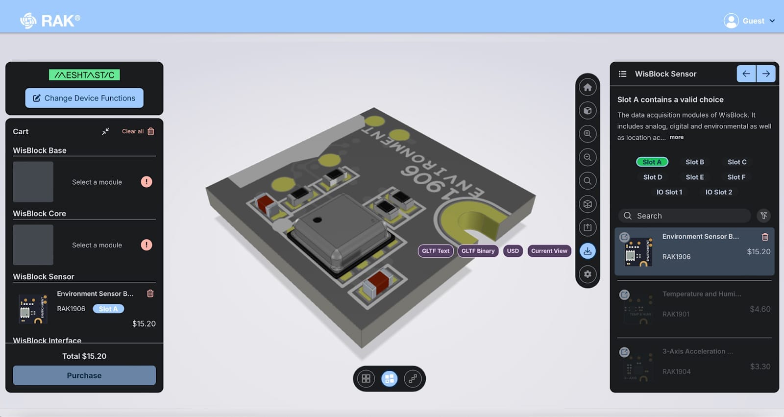 Designs can be shared by downloading a GLB file for team review and CAD customization, with collaboration features planned.
